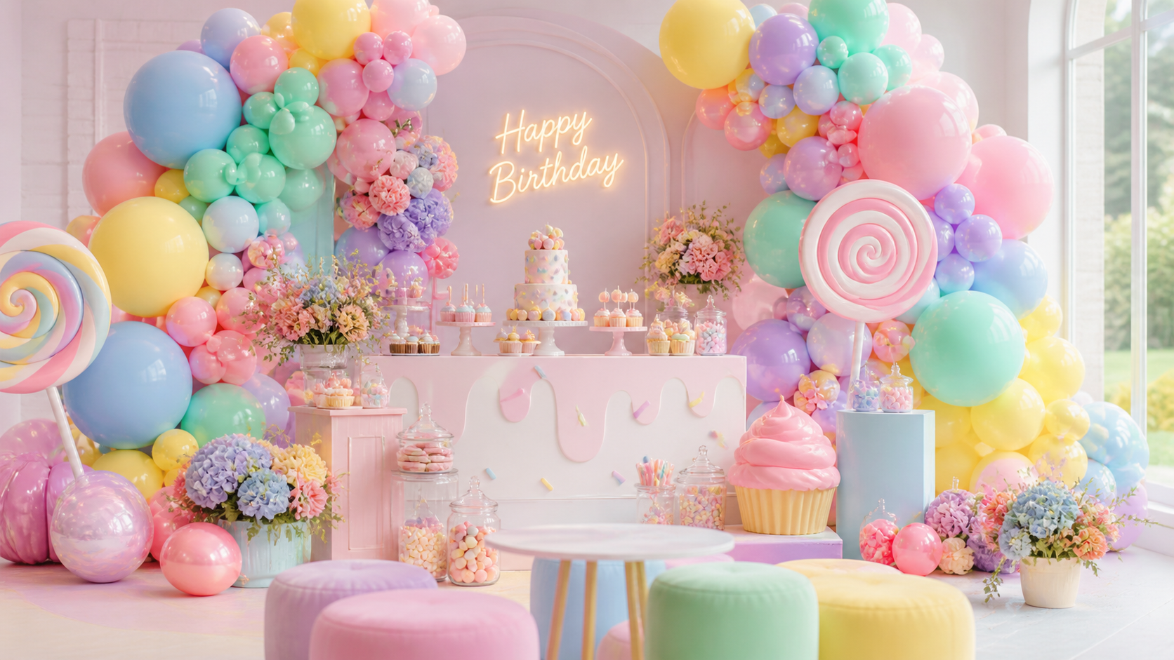 3.1.2Balloon Garlands & Bouquets – Multicolor