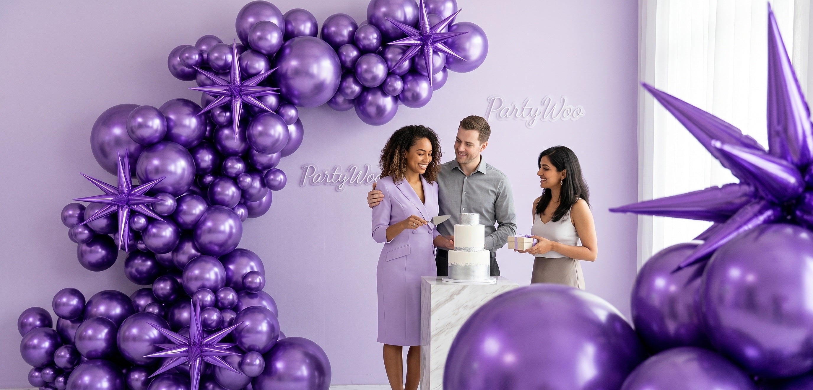 爆炸星气球链Balloon Garland——Star Foil & Latex Balloon Set