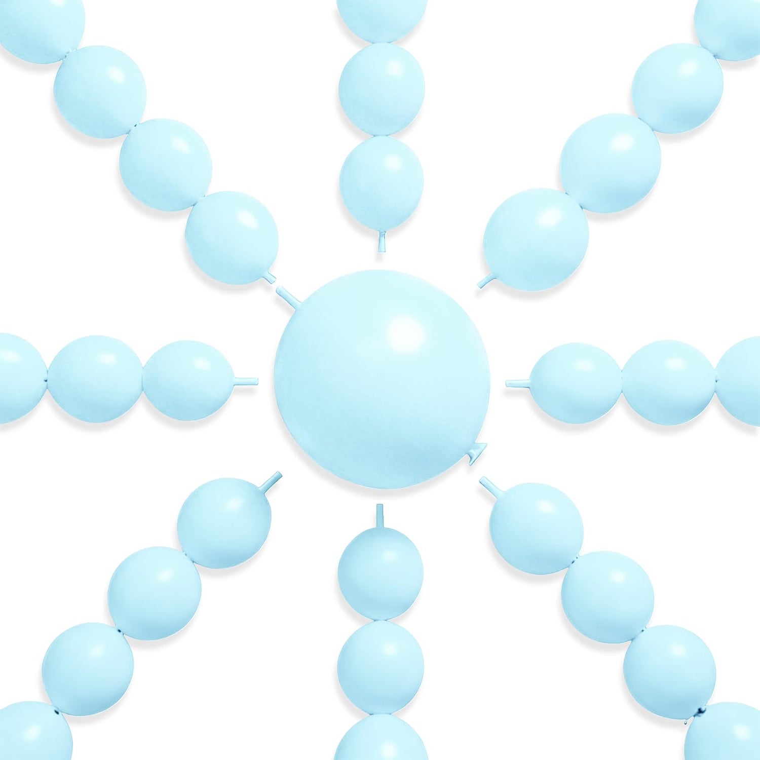 Blue-Y4 Linking Balloons 100pcs (6 inch)