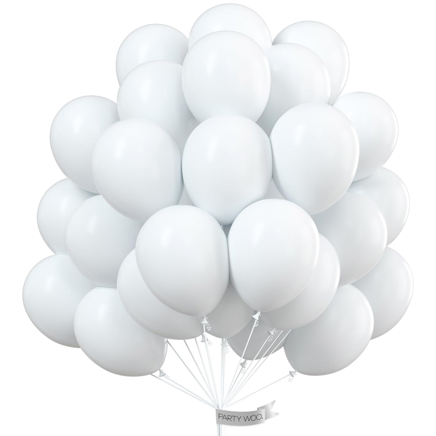 White-Y13 Balloons 100pcs (10 inch)