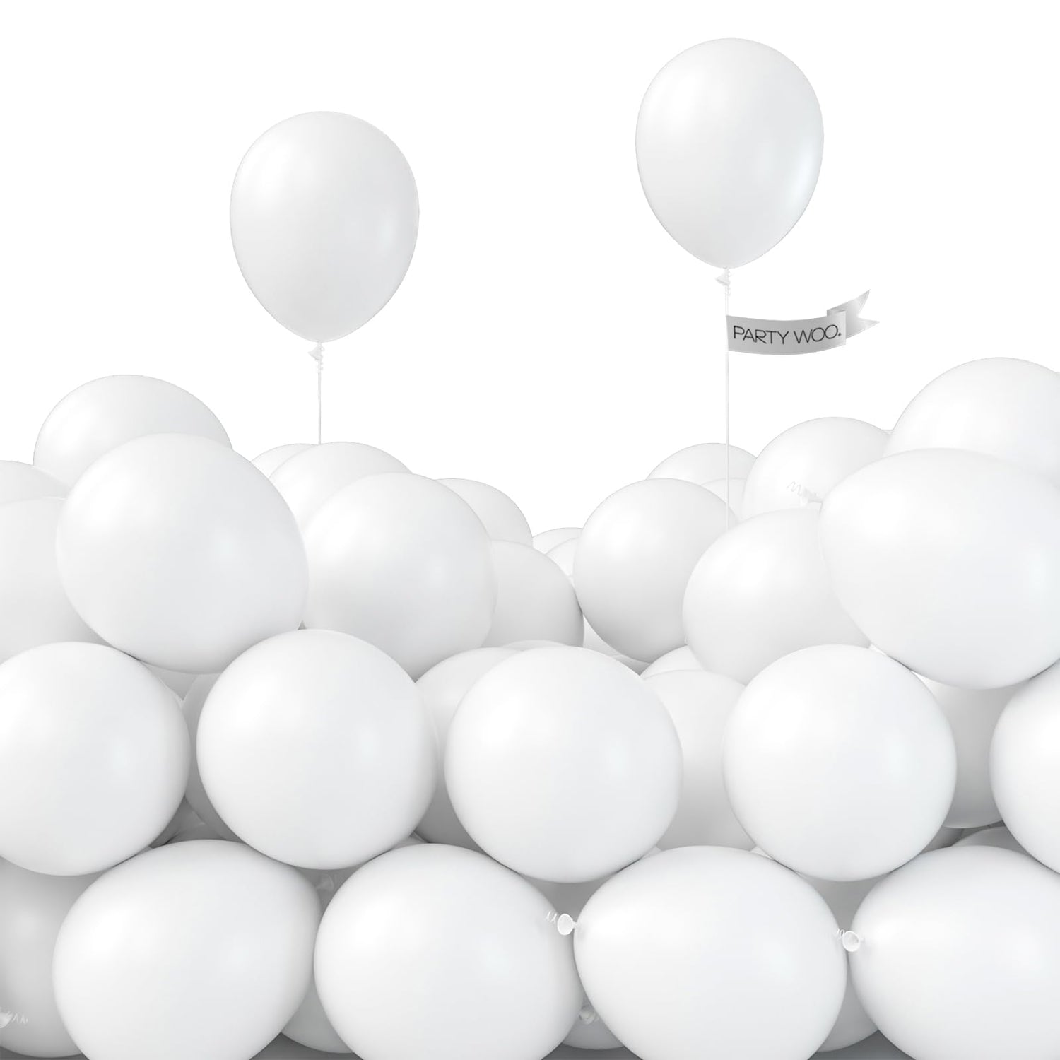 White-Y13 Balloons 100pcs (5 inch)