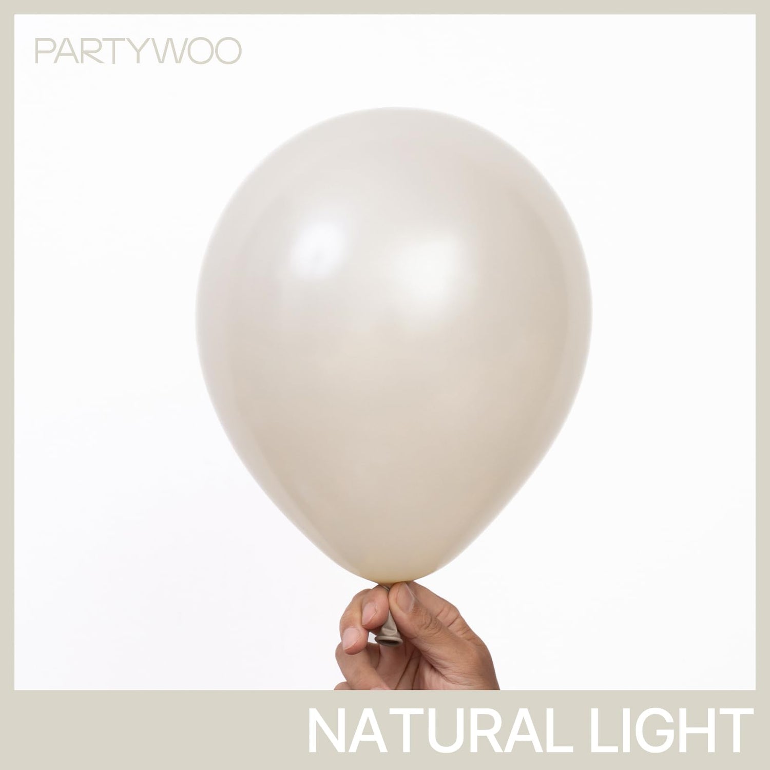 PartyWoo Pearl Beige Balloons 50pcs 12 Inch Off White Sand Cream Ivory Latex Helium Balloons for Graduation Anniversary Engagement Wedding Bridal Baby Shower Birthday Party Decorations White-Z41