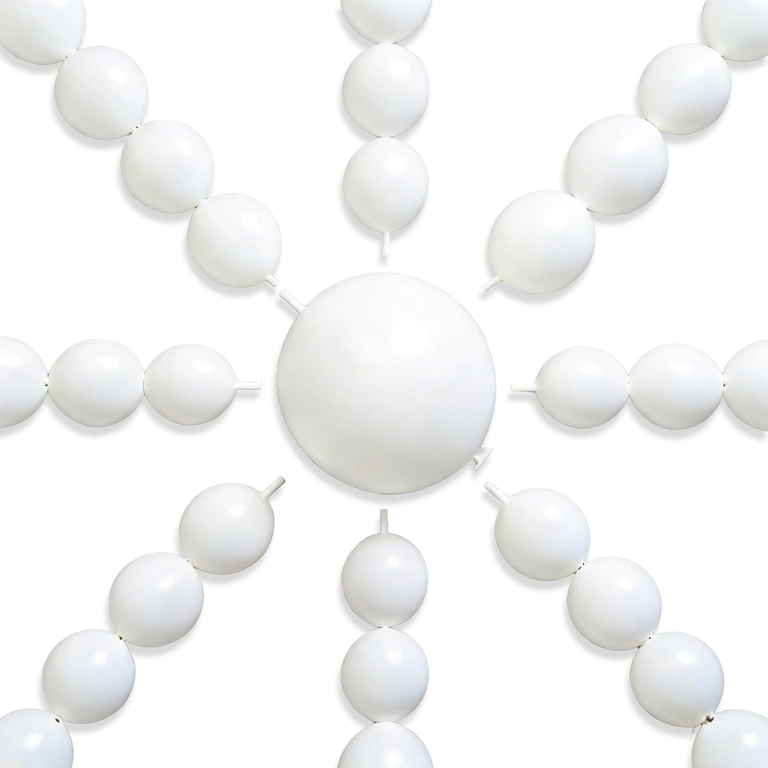White-Y13 Linking Balloons 100pcs (6 inch)