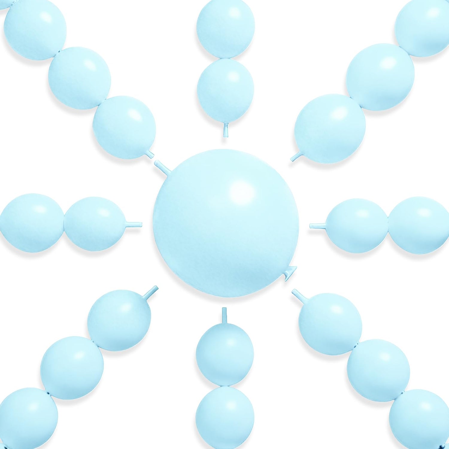 Blue-Y4 Linking Balloons 100pcs (12 inch)