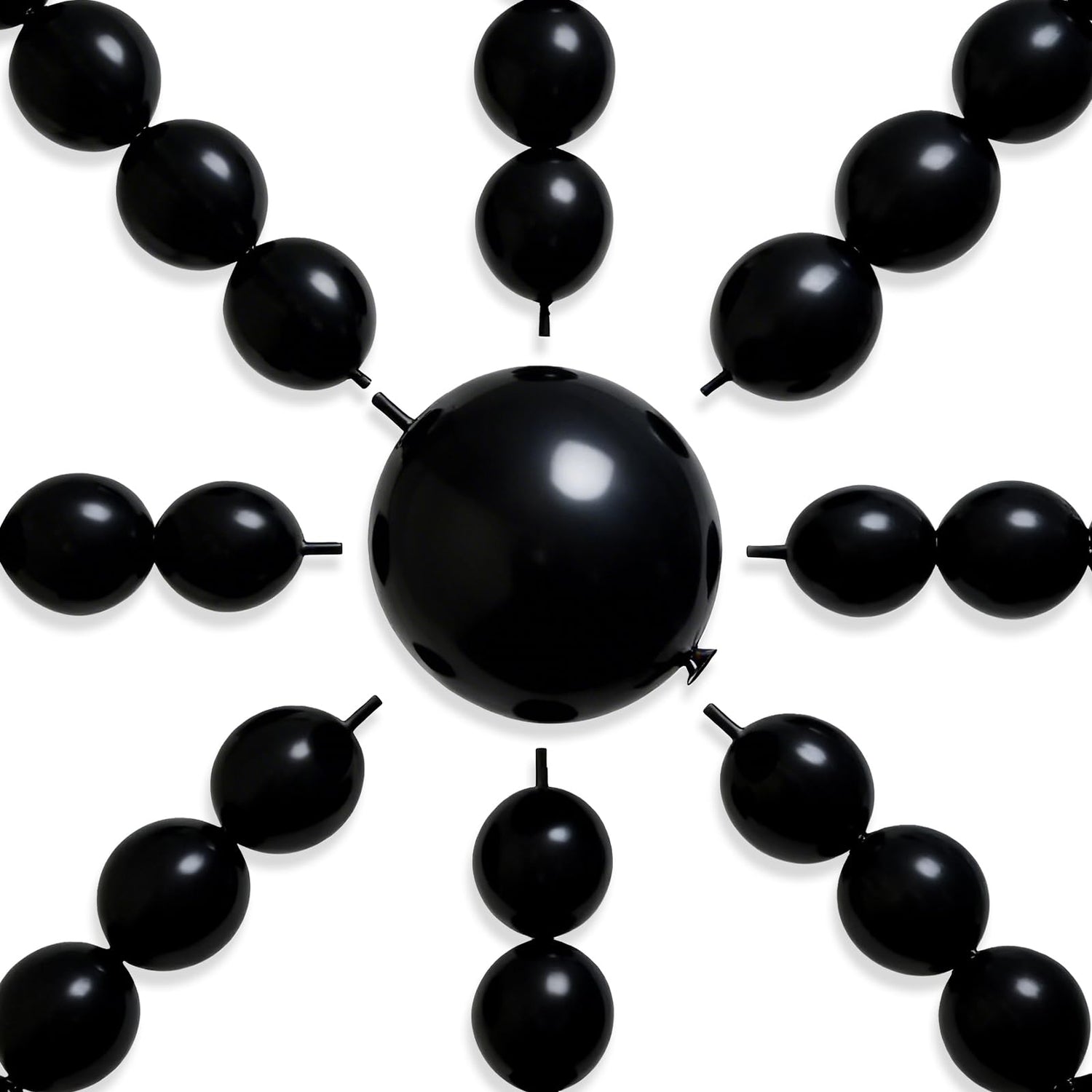 Black-Y18 Linking Balloons 100pcs (12 inch)