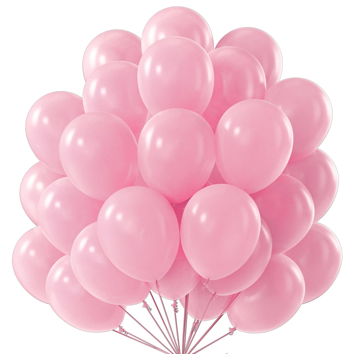 PartyWoo Pearl Pink Balloons 50 pcs 12 Inch Light Pastel Baby Pink Latex Helium Balloons for Wedding Baby Shower Gender Reveal Bachelorette Bridal Shower Princess Birthday Party Decorations Pink-Z58
