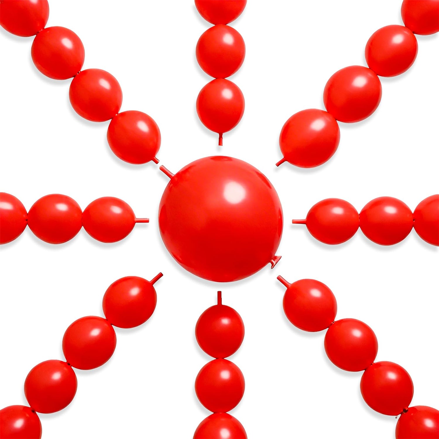 Red-Y57 Linking Balloons 100pcs (6 inch)