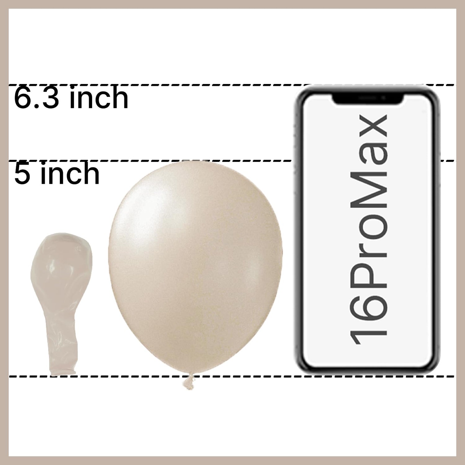 Sand White-F12 Balloons 100pcs (5 inch)