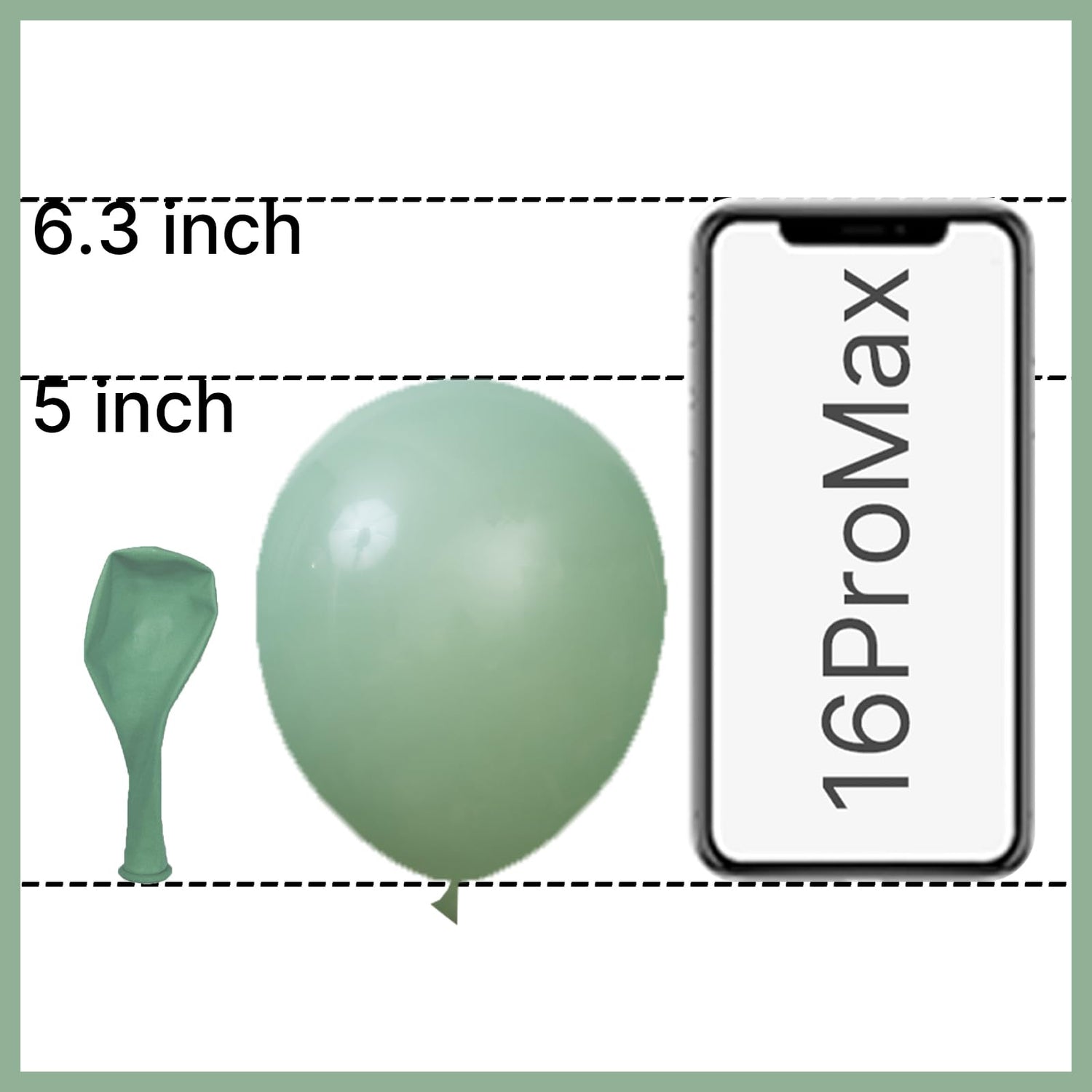 Green-F03 Balloons 50pcs (5 inch)