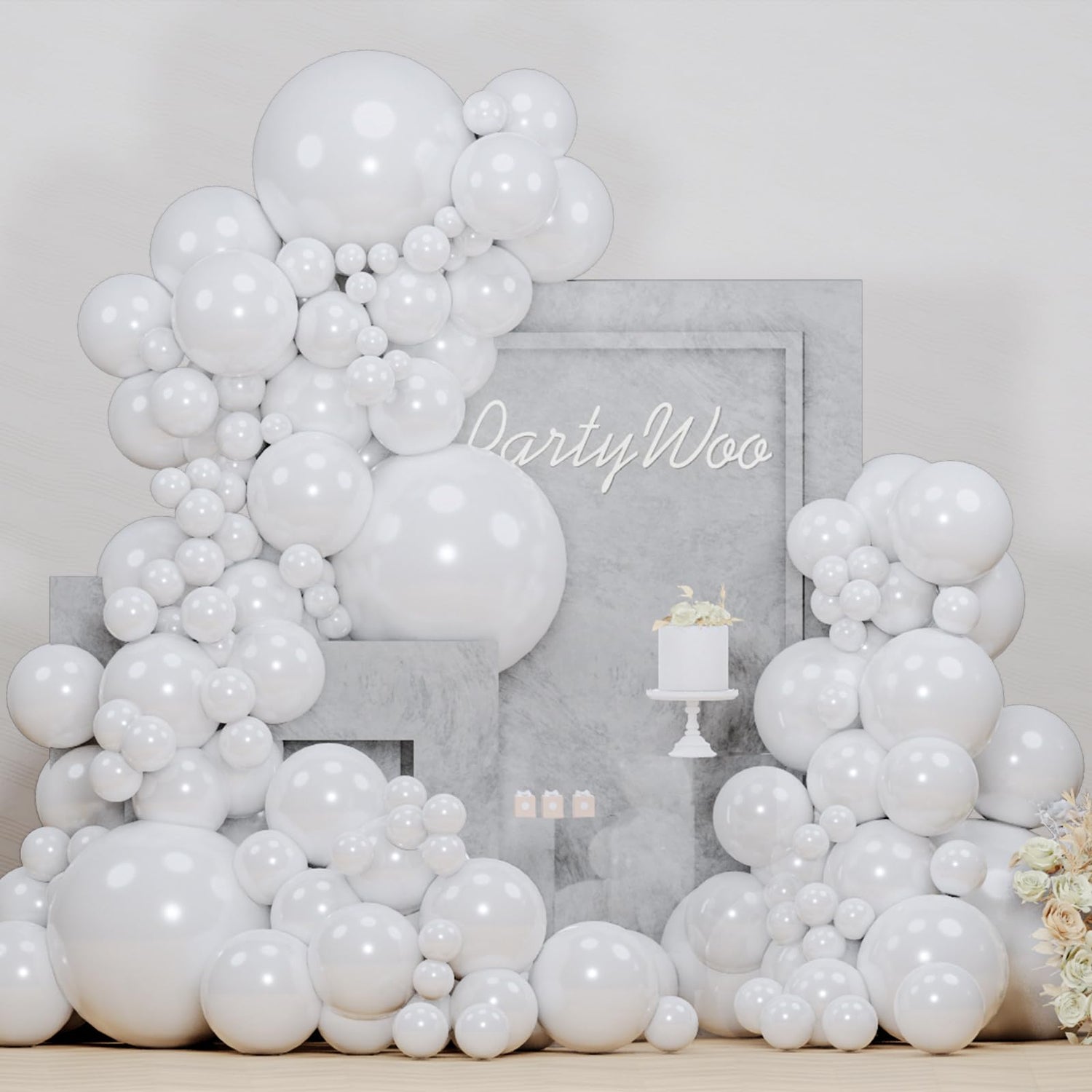 White-Z30 Balloons Arch Kit Garland 152pcs (5/10/12/18 inch)