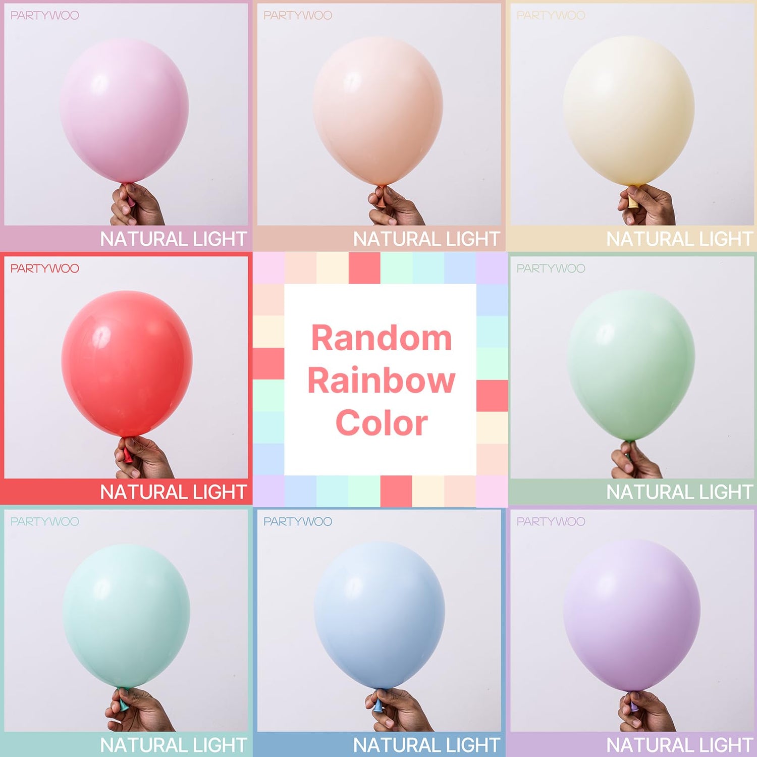 Mixed Color - Macaron Balloons 100pcs (12 inch)