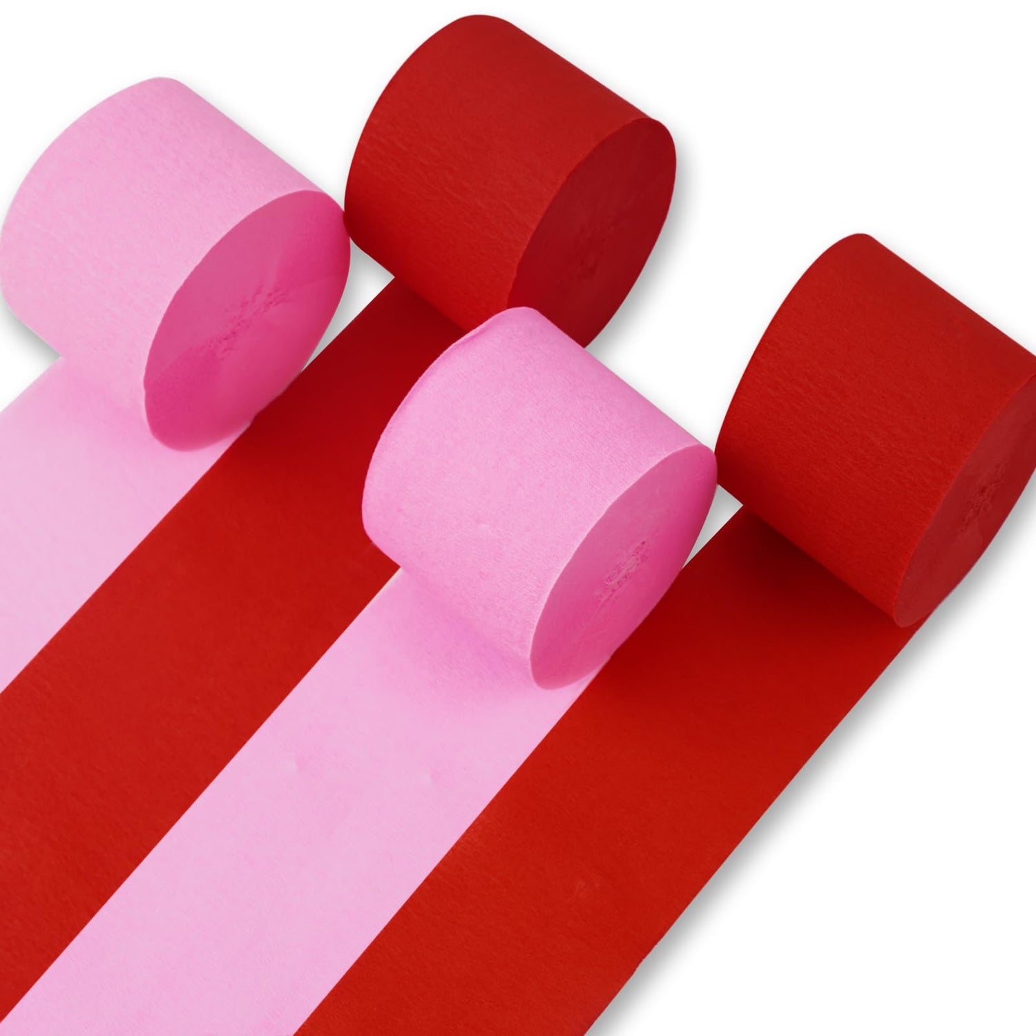 Red & Pink Crepe Paper 4pcs