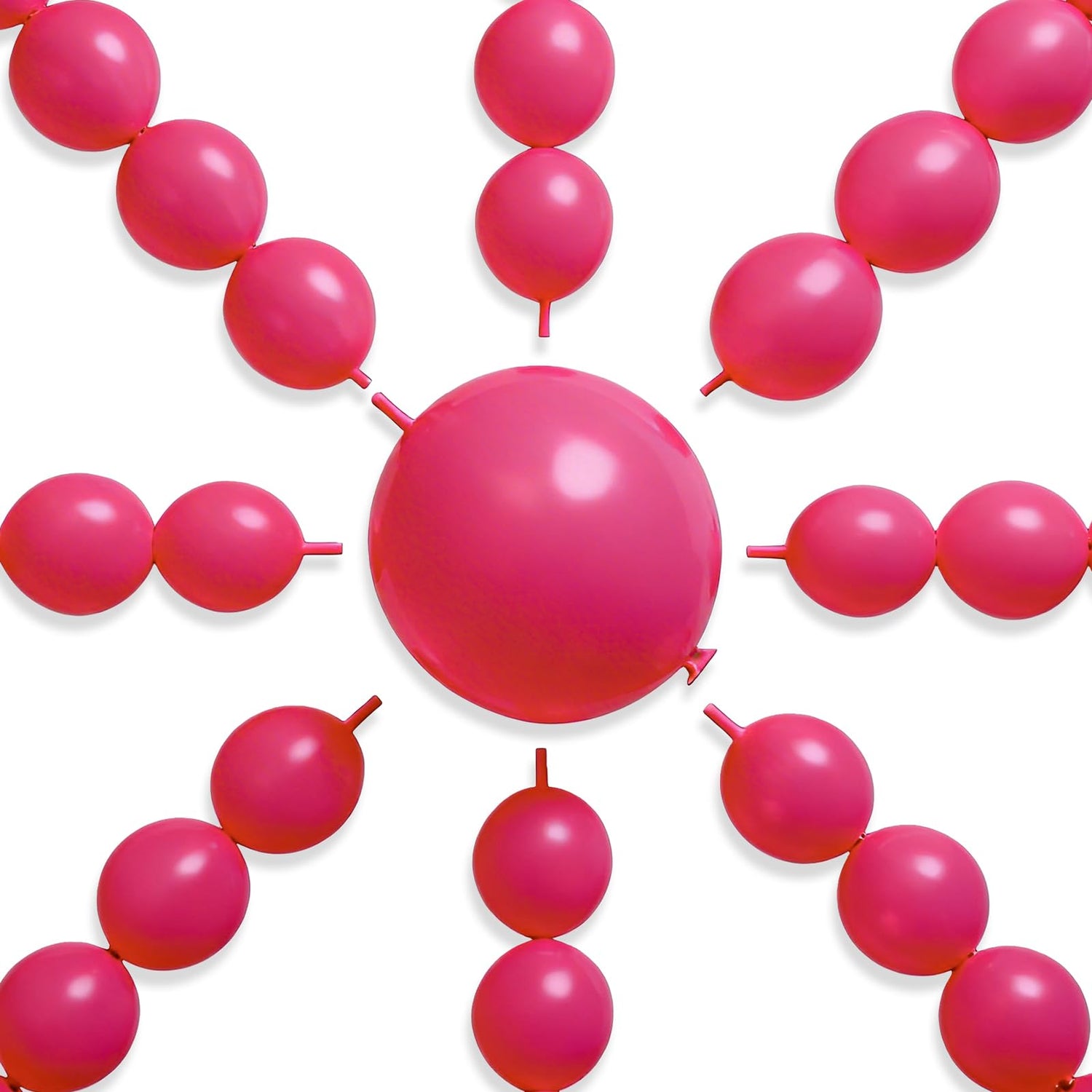 Pink-Y12 Linking Balloons 100pcs (12 inch)