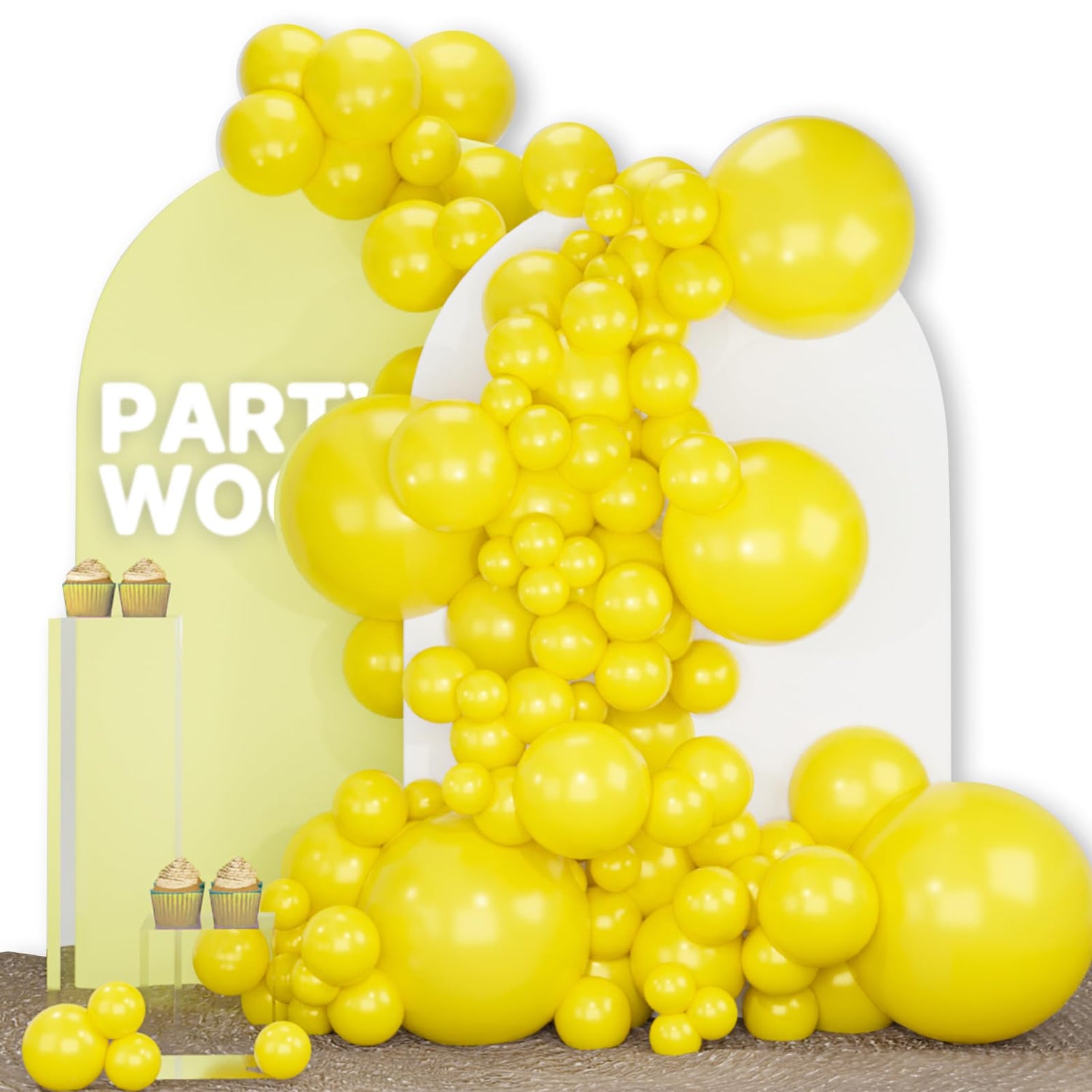 Yellow-Y55 Balloons Arch Kit Garland 130pcs (5/10/12/18 inch)