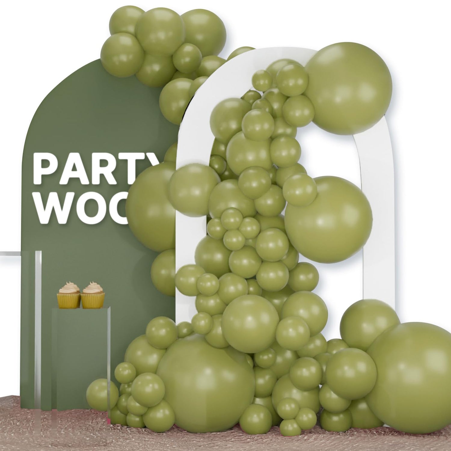 Green-F11 Balloons Arch Kit Garland 120pcs (5/10/12/18 inch)