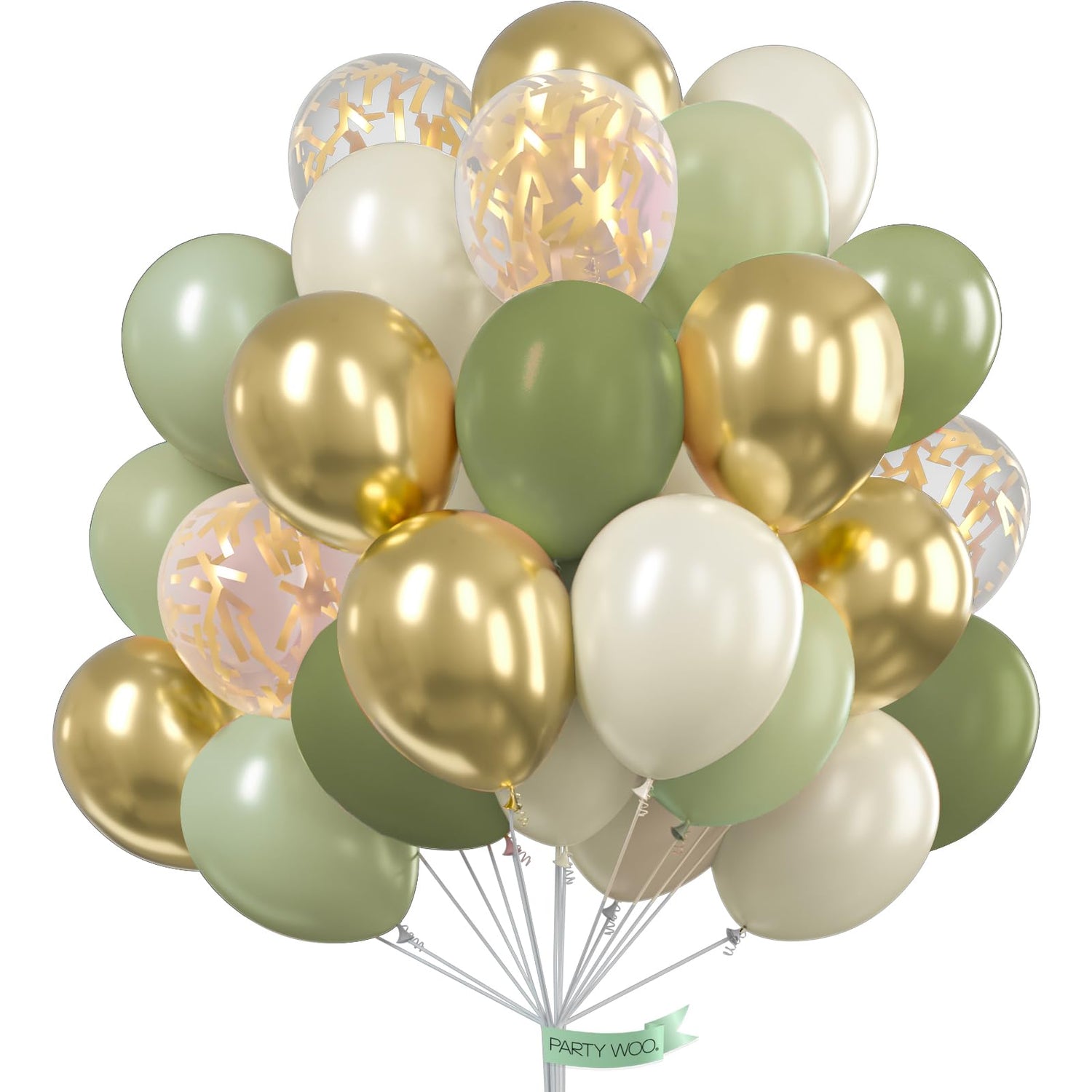 Vintage Green Ombre Balloons 100pcs