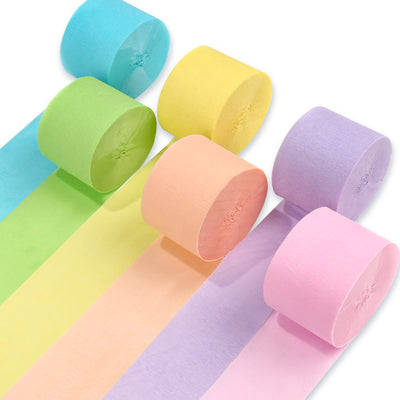 Mixed Color - Macaron Crepe Paper 6pcs
