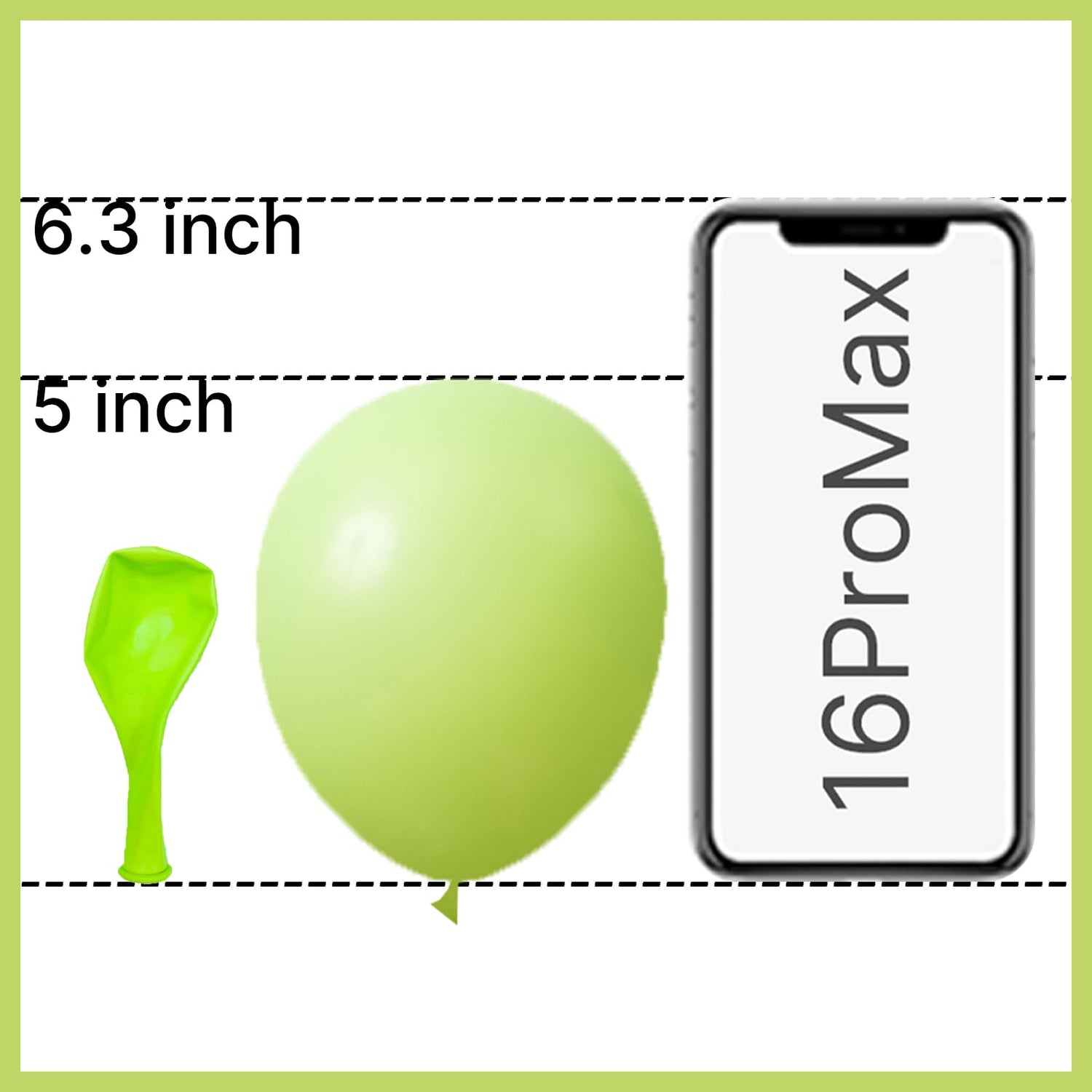 Green-Y6 Balloons 100pcs (5 inch)