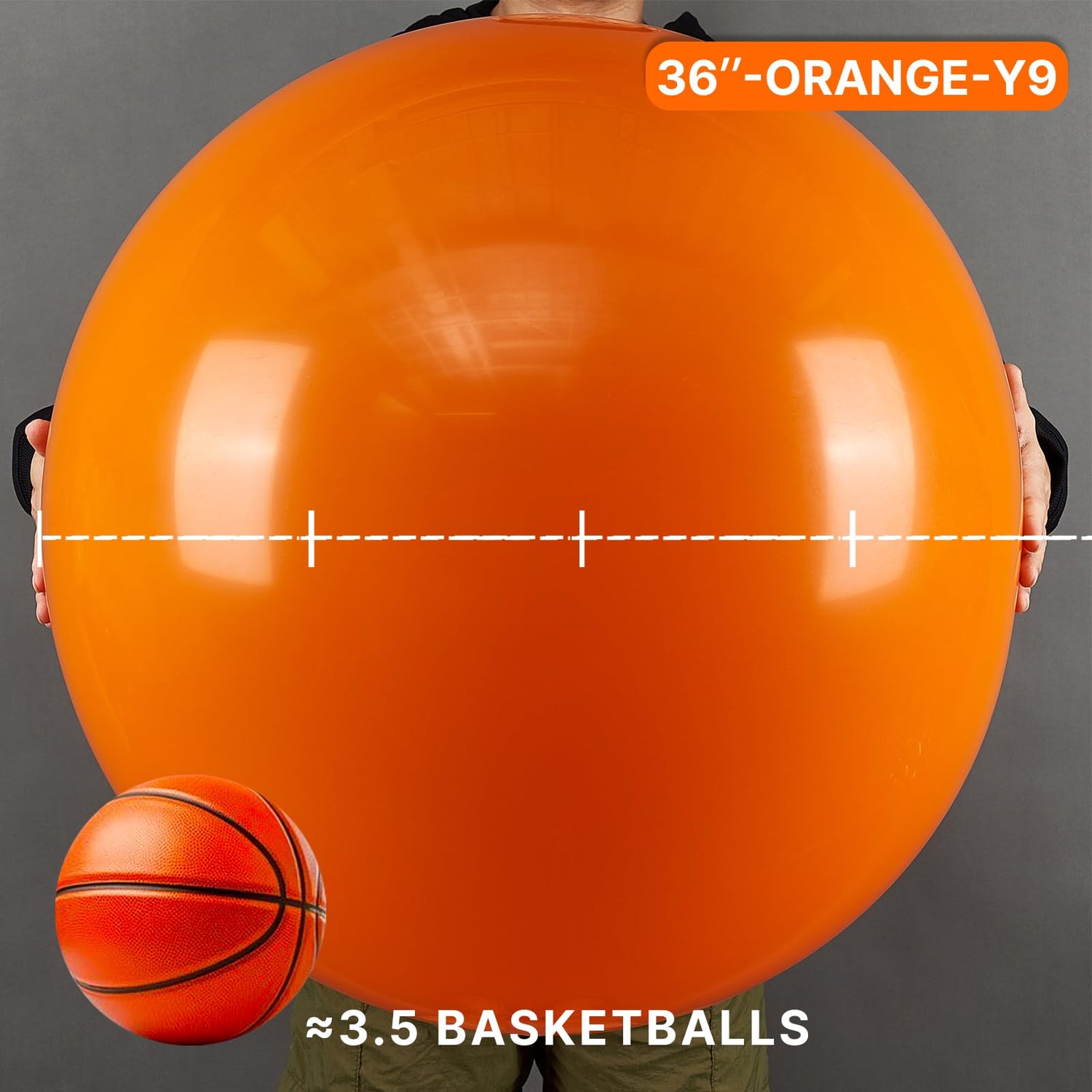 Orange-Y9 Balloons 4pcs (36 inch)