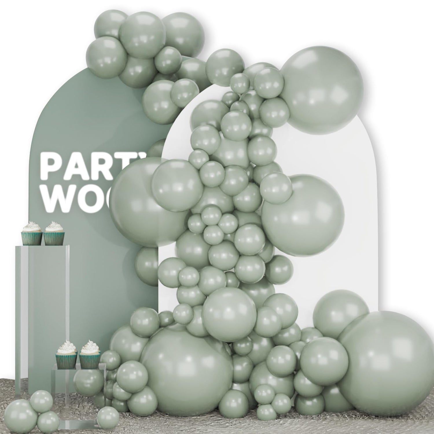 Green-F59 Balloons Arch Kit Garland 140pcs (5/10/12/18 inch)