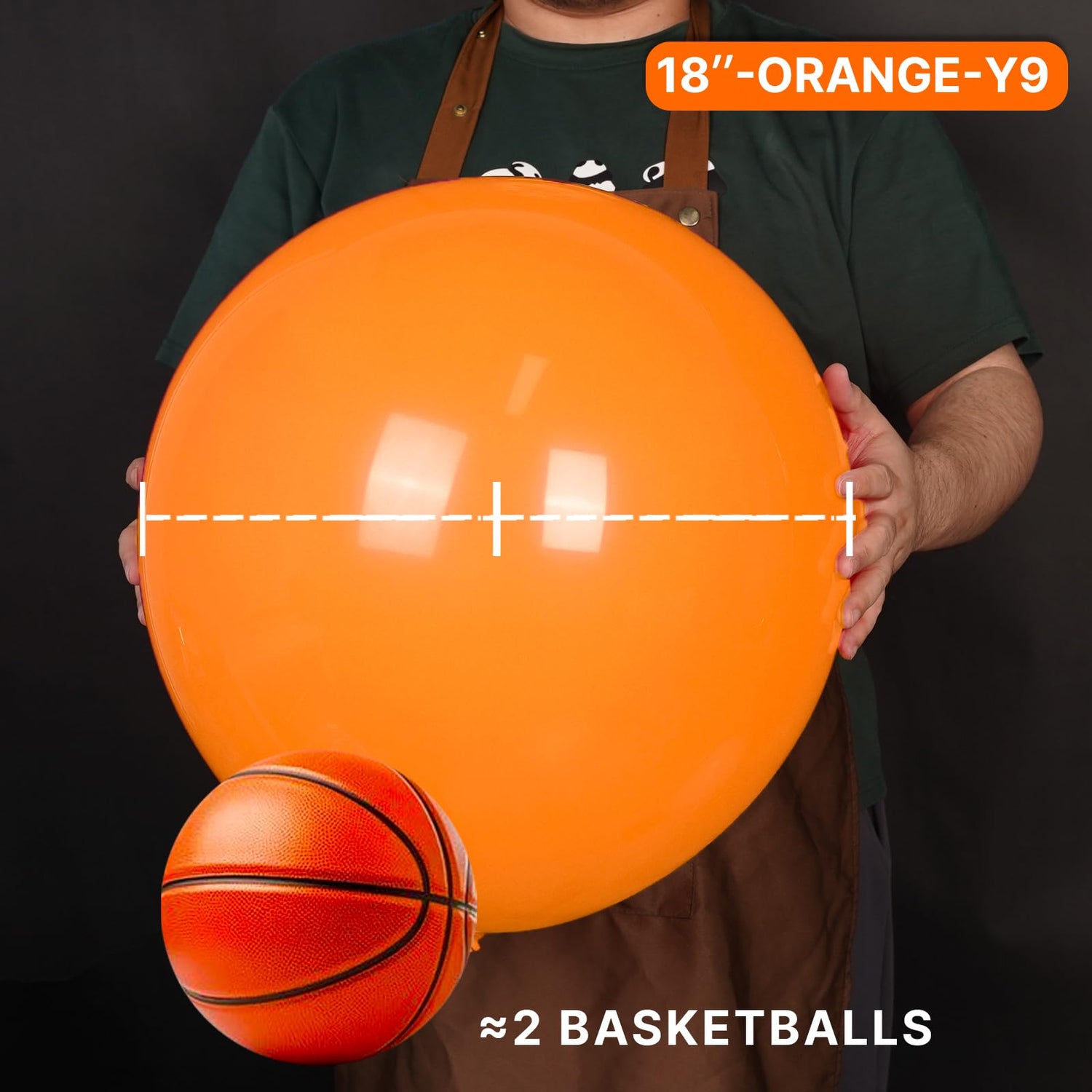 Orange-Y9 Balloons 20pcs (18 inch)