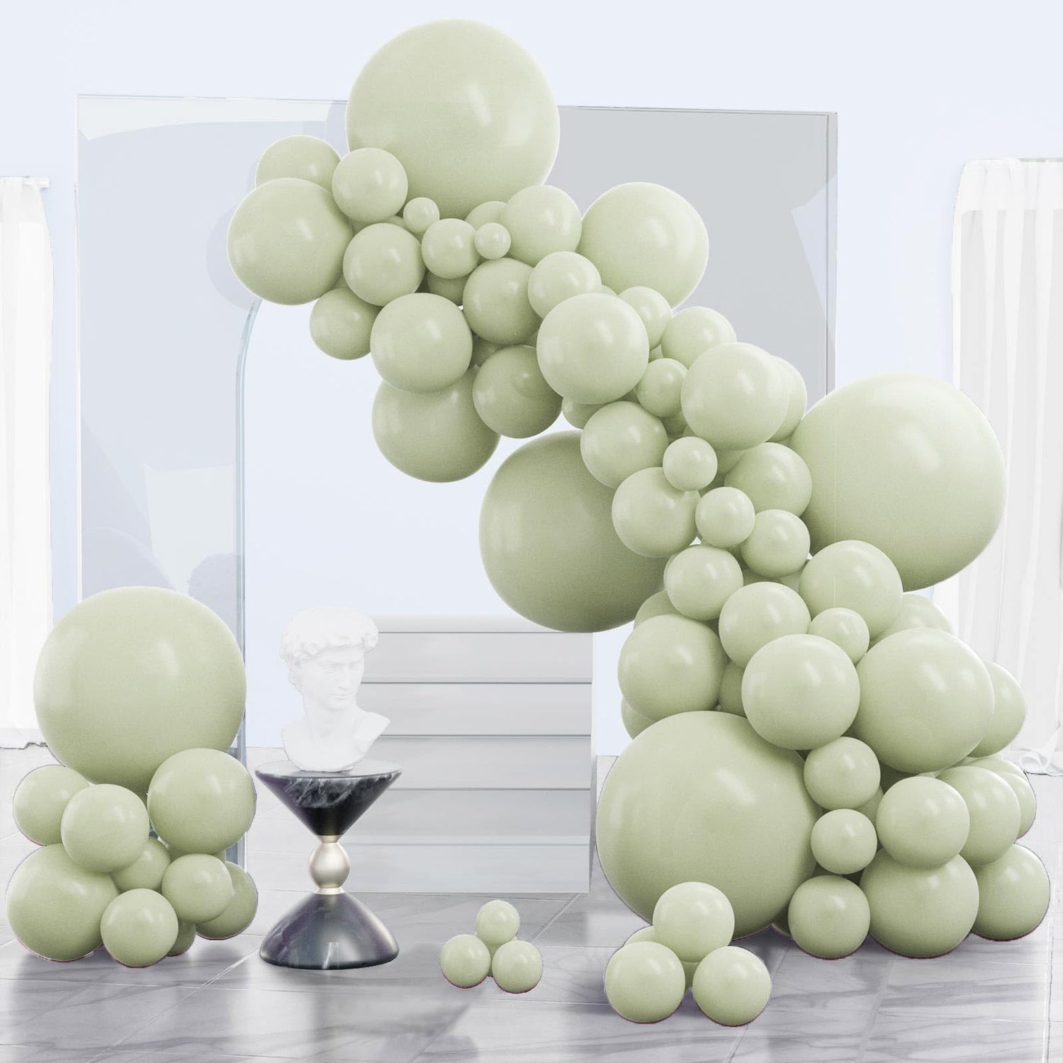 Green-F32 Balloons Arch Kit Garland 140pcs (5/10/12/18 inch)