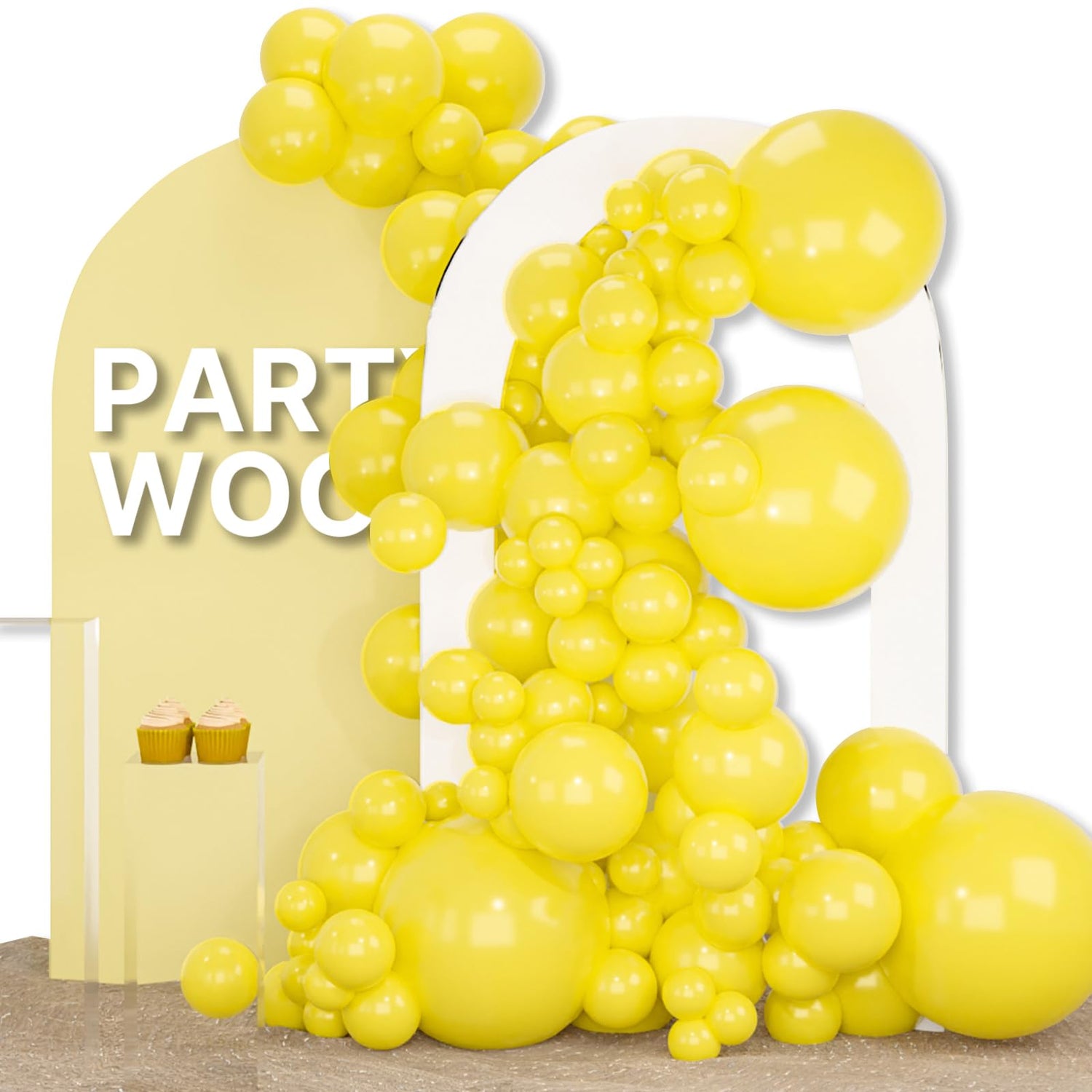 Yellow-Y55 Balloons Arch Kit Garland 155pcs (5/10/12/18 inch)