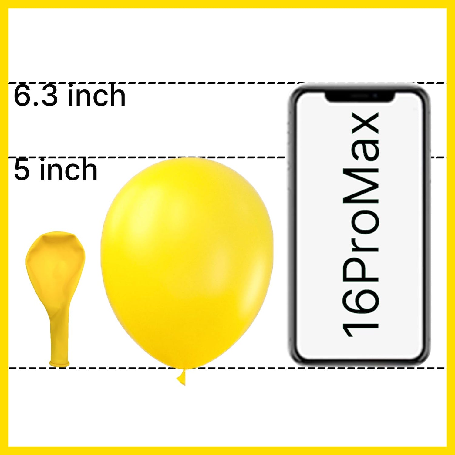 Yellow-Y55 Balloons 100pcs (5 inch)