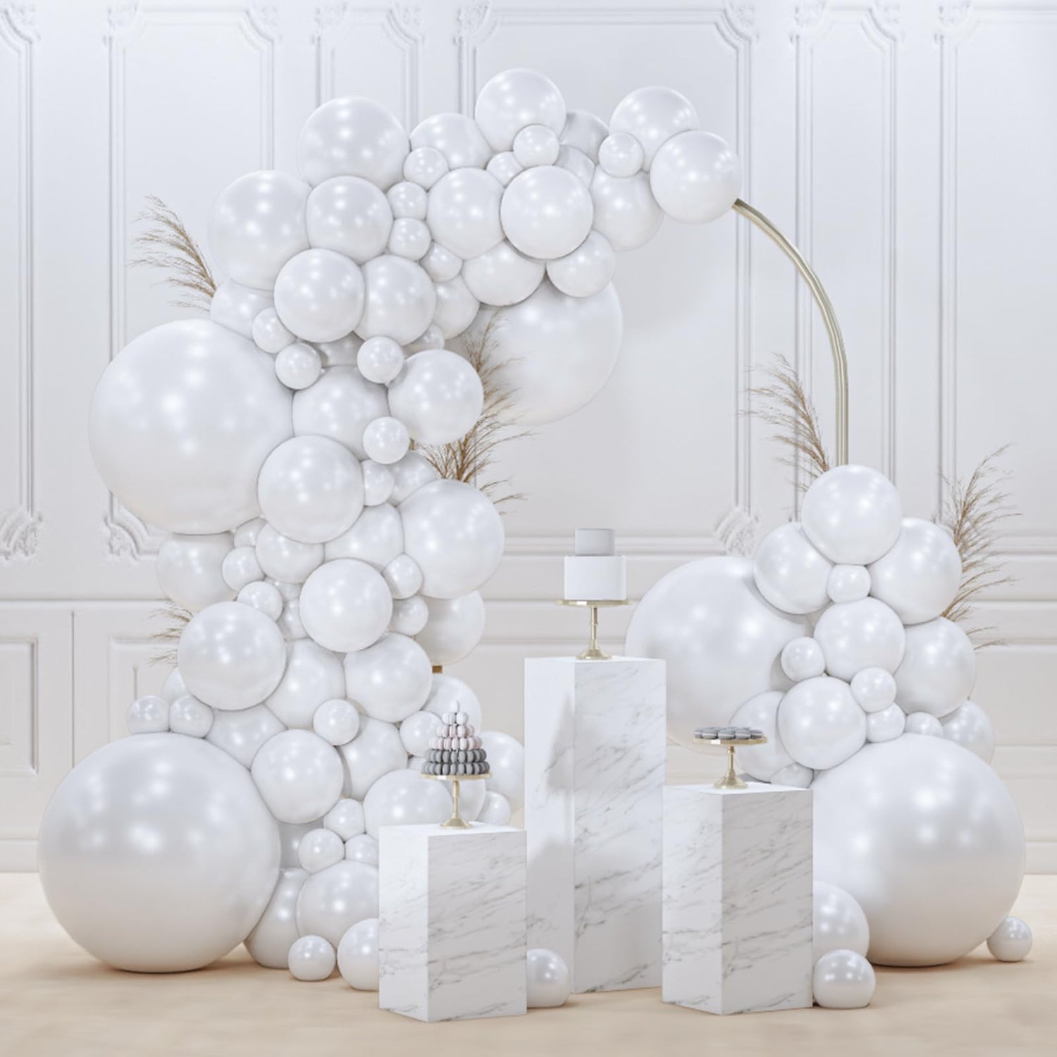 White-Z30 Balloons Arch Kit Garland 120pcs (5/10/12/18 inch)