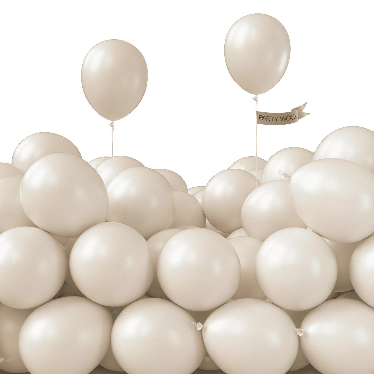 Sand White-F12 Balloons 100pcs (5 inch)