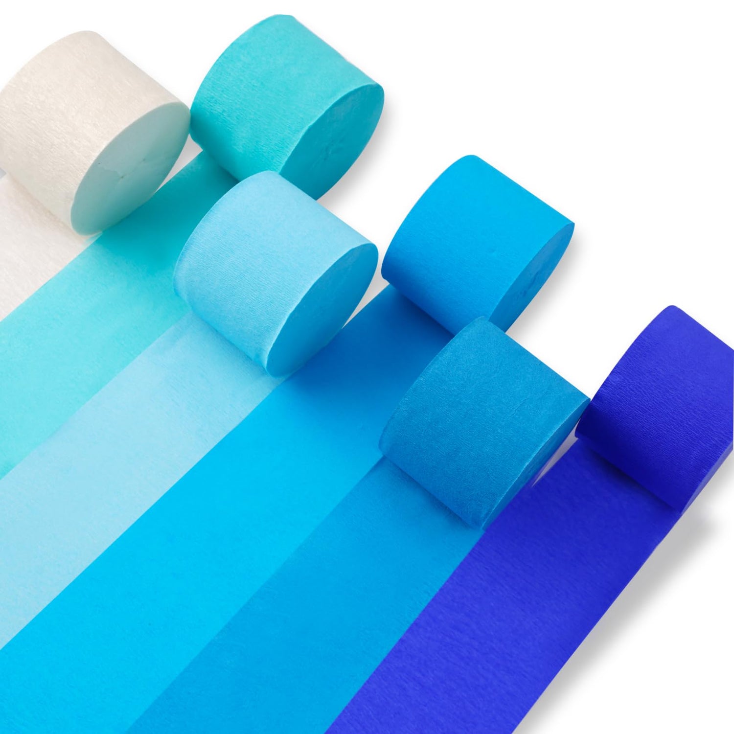 Blue Ombre Crepe Paper 6pcs