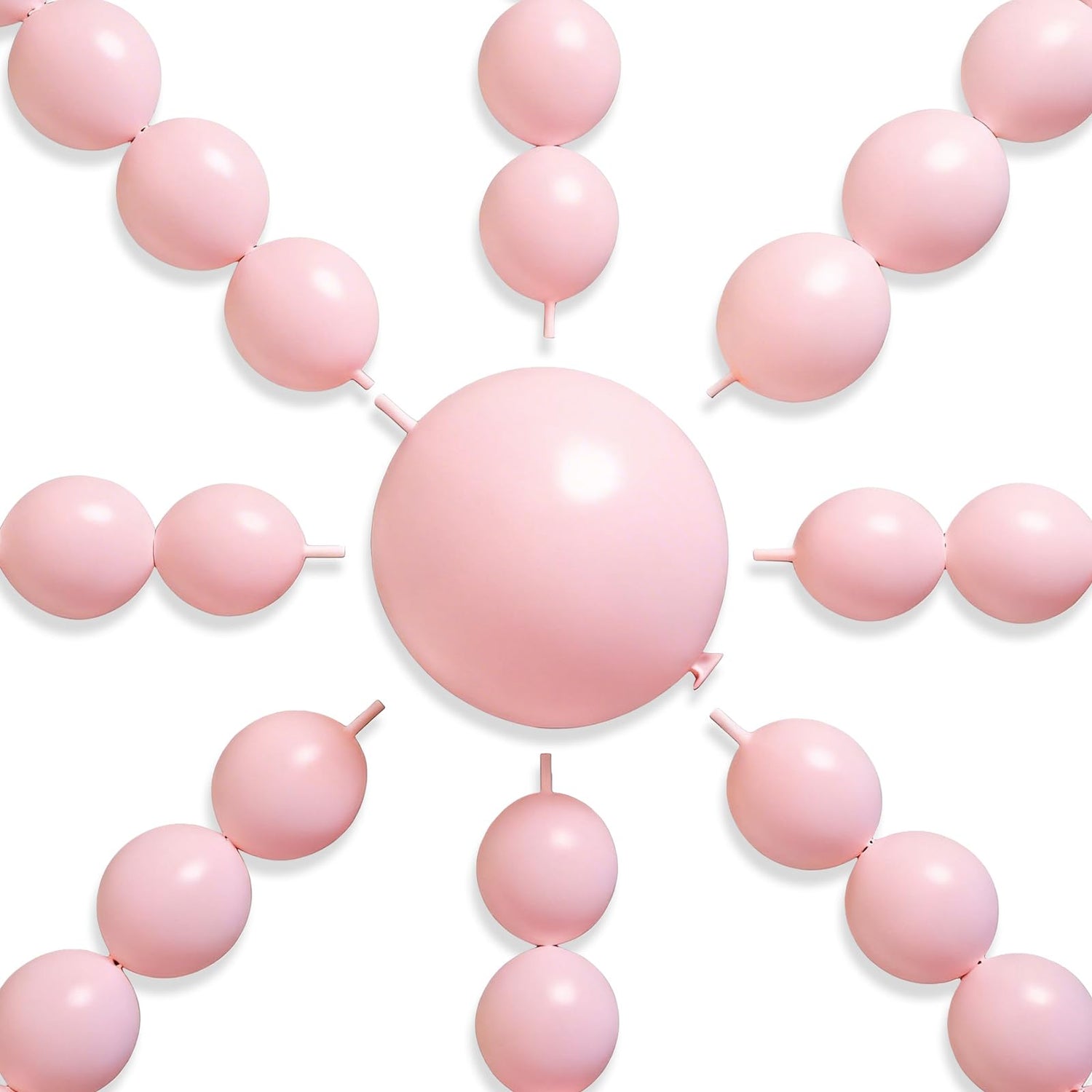 Pink-Q05 Linking Balloons 100pcs (12 inch)