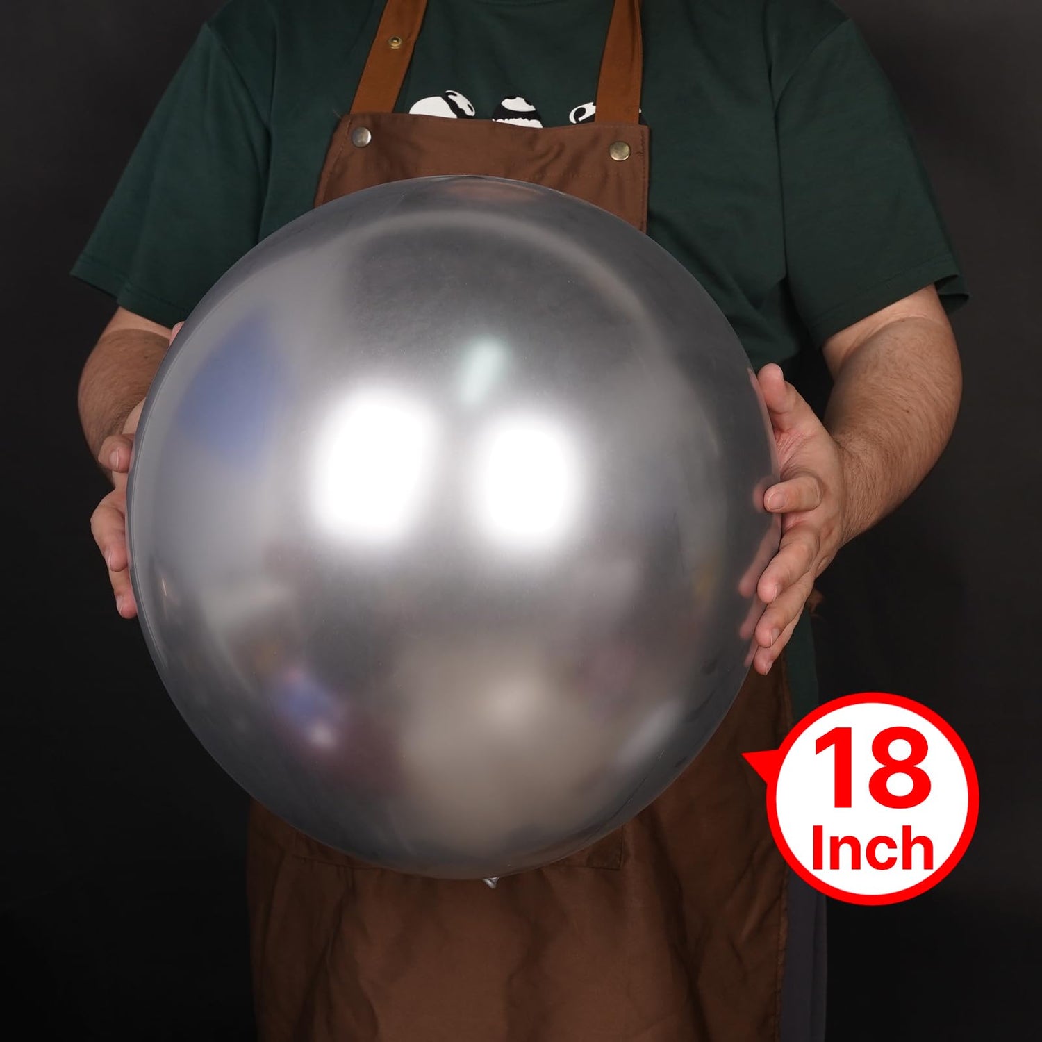Silver-G102 Metallic Balloons 20pcs (18 inch)