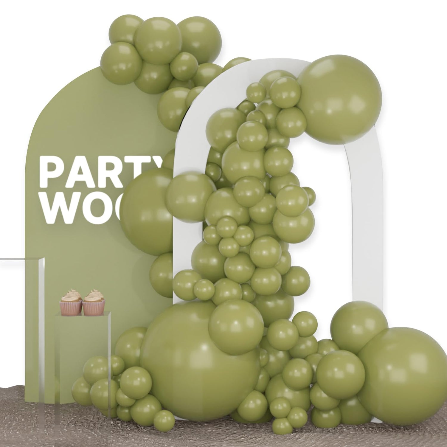 Green-F11 Balloons Arch Kit Garland 100pcs (5/10/12/18/36 inch)