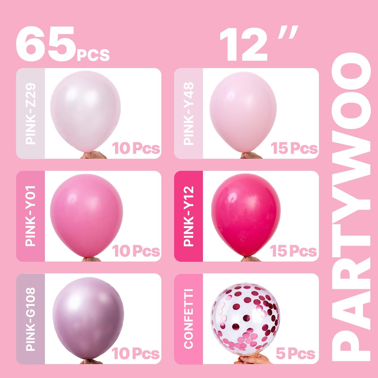 Red Ombre Balloons 65pcs
