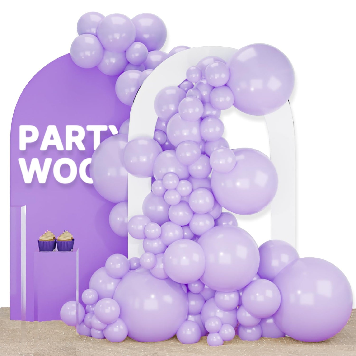 Macaron Purple-Q10 Balloons Arch Kit Garland 120pcs (5/10/12/18 inch)