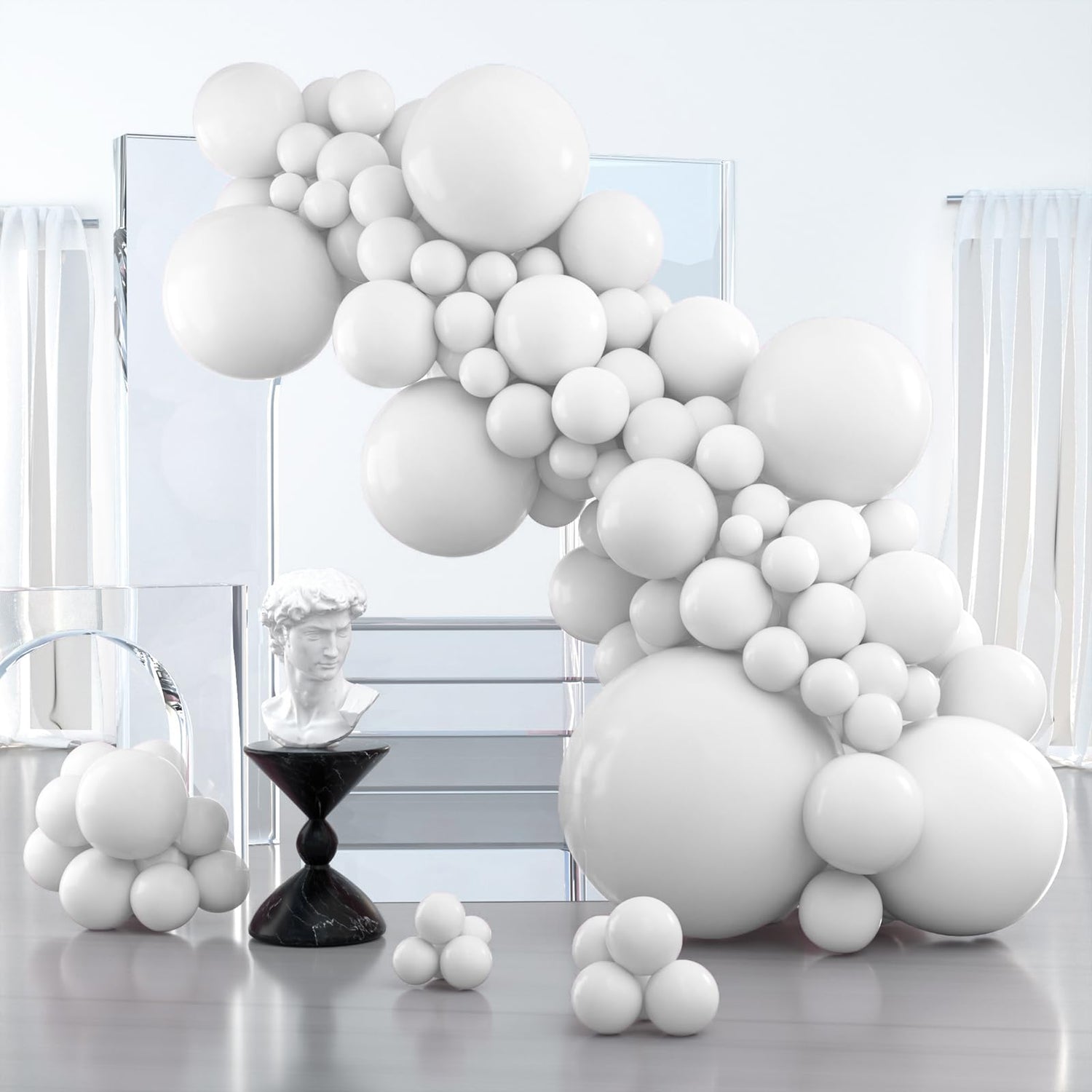 White-Y13 Balloons Arch Kit Garland 100pcs (5/10/12/18/36 inch)