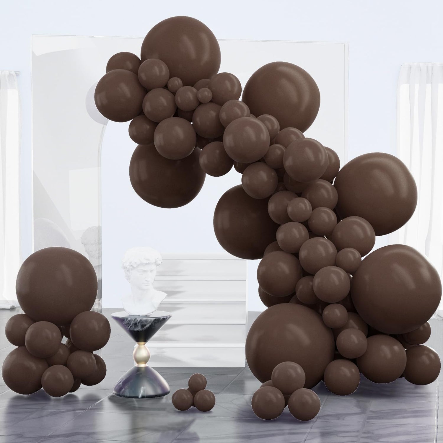 Brown-F20 Balloons Arch Kit Garland 100pcs (5/10/12/18 inch)