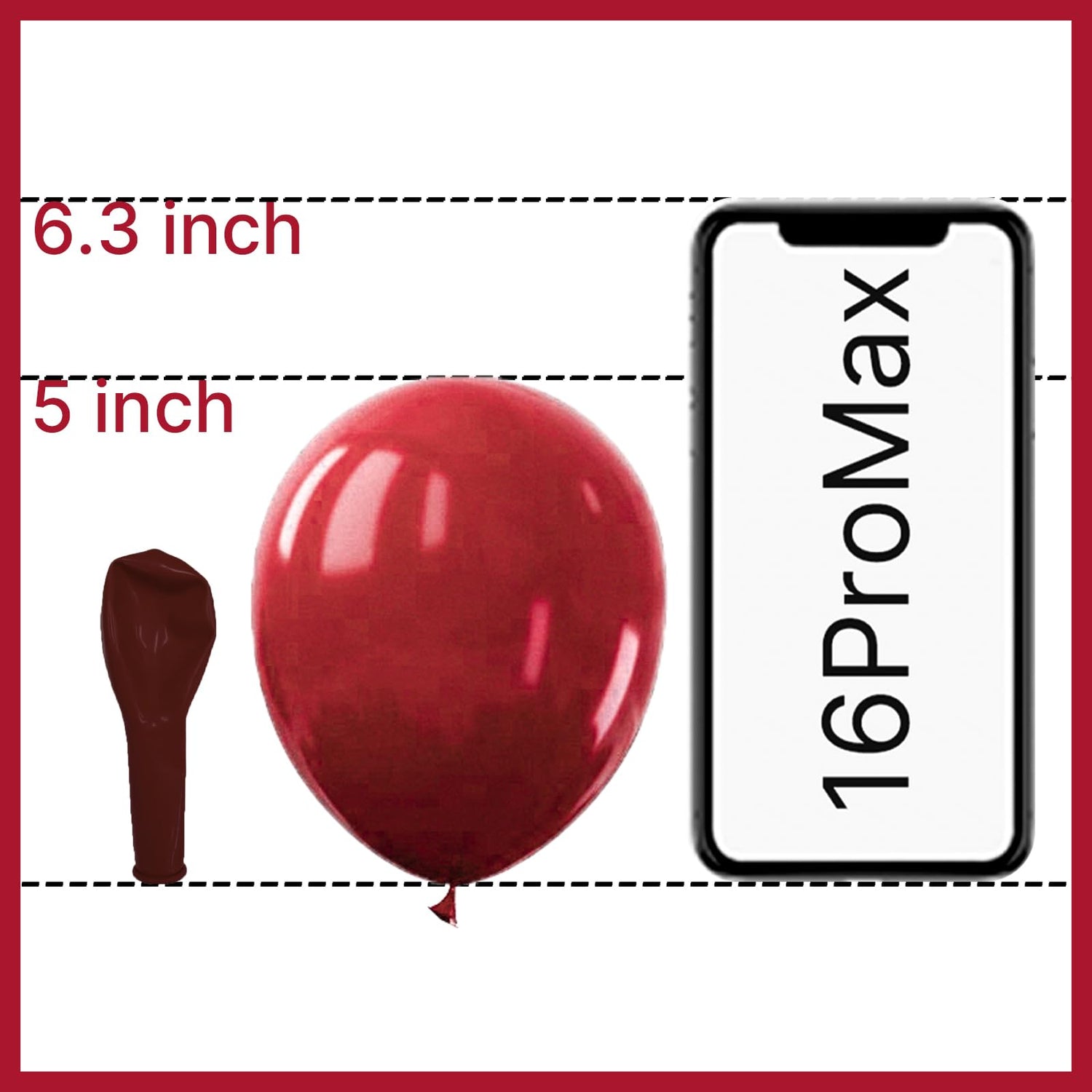 Burgundy-Y62 Balloons 50pcs (5 inch)