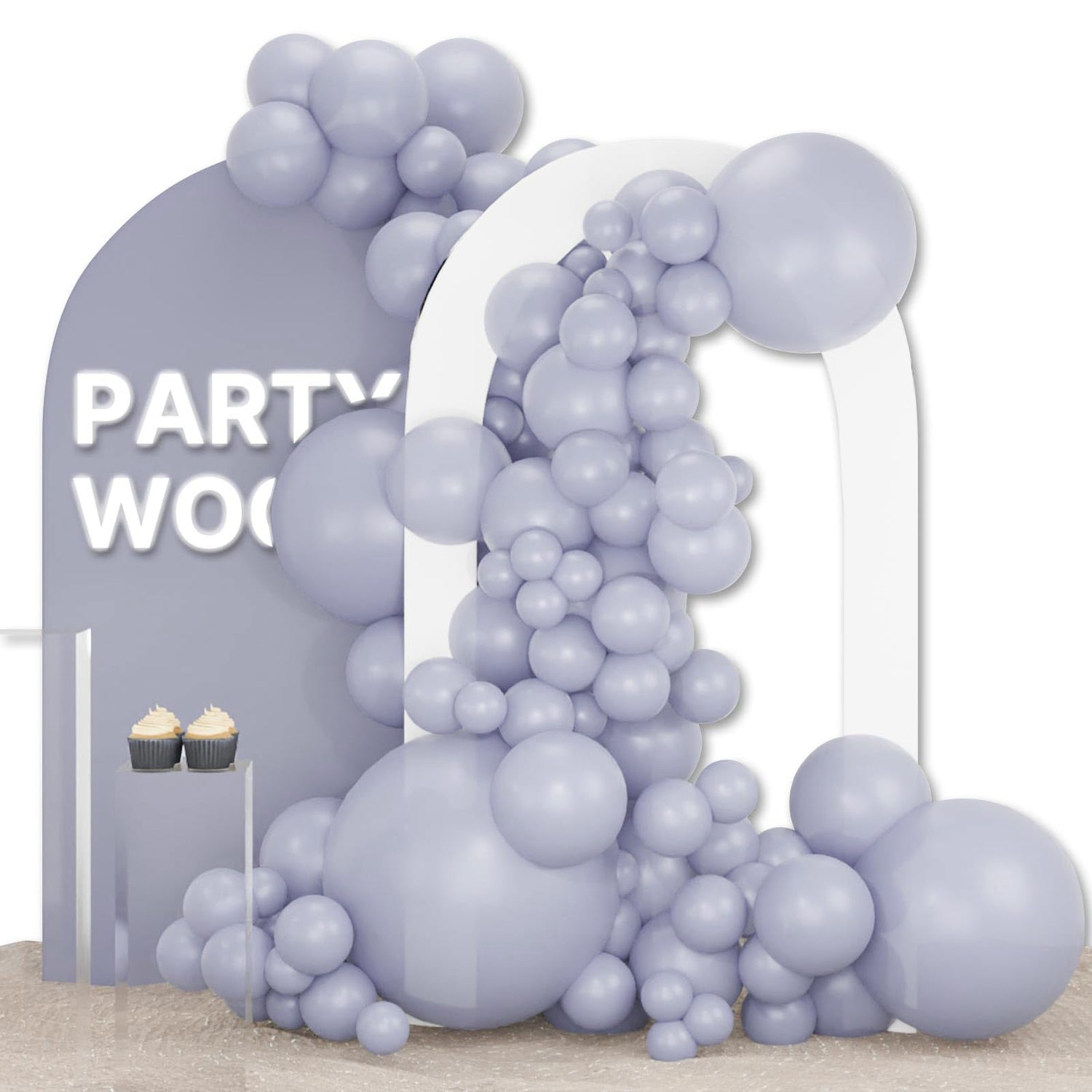 Gray-F51 Balloons Arch Kit Garland 100pcs (5/10/12/18/36 inch)