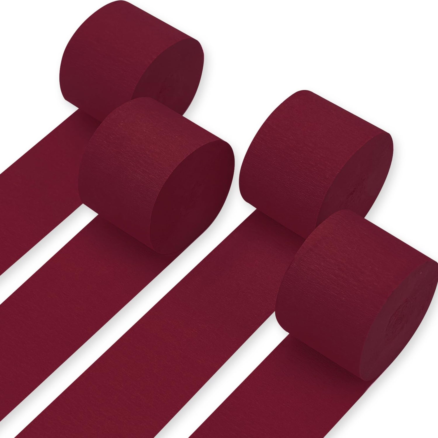 Burgundy Crepe Paper 4pcs