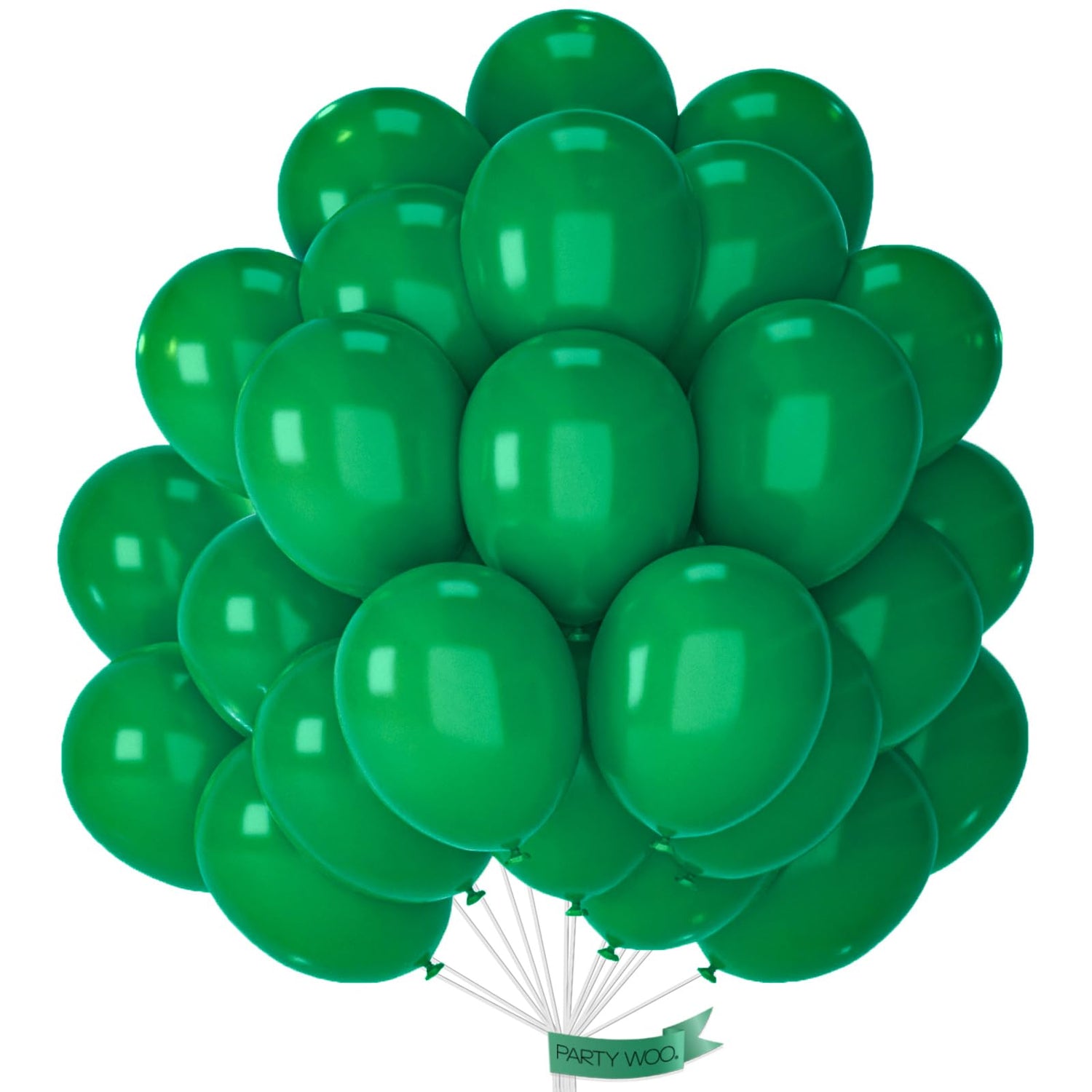 PartyWoo Dark Green Balloons 101pcs 12 Inch Emerald Hunter Forest Green Balloons for Wedding Boy Baby Shower Birthday Christmas Graduation Dinosaur Jungle Golf Theme Party Decorations Green-Y56