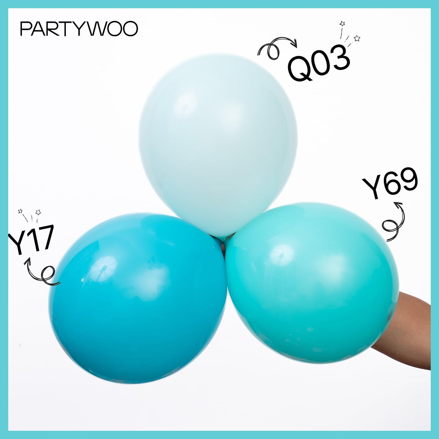 Blue-Y69 Balloons 100pcs (5 inch)