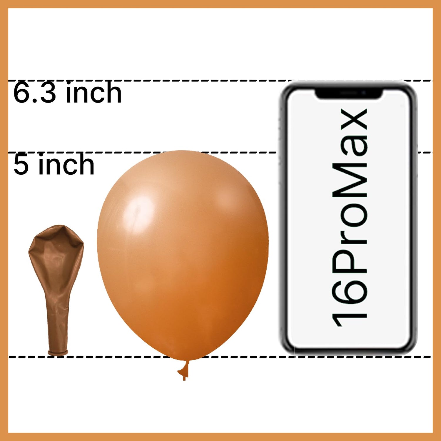 Brown-F10 Balloons 100pcs (5 inch)