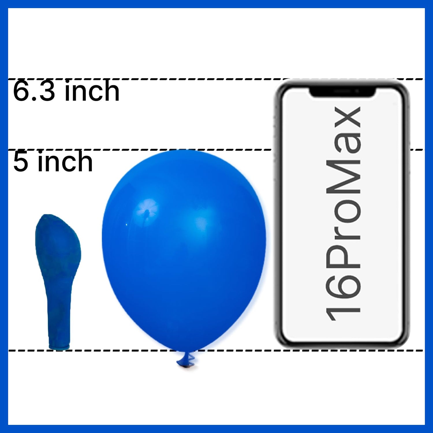 Blue-Y5 Balloons 100pcs (5 inch)