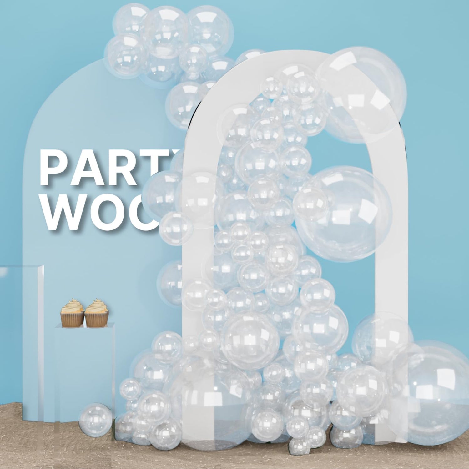 Transparent-Y2 Balloons Arch Kit Garland 155pcs (5/10/12/18 inch)