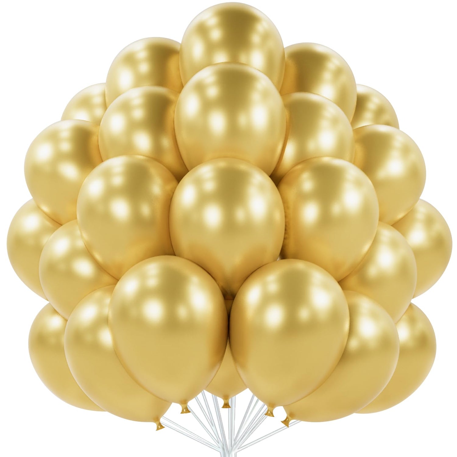 Gold-G129 Metallic Balloons 50pcs (12 inch)