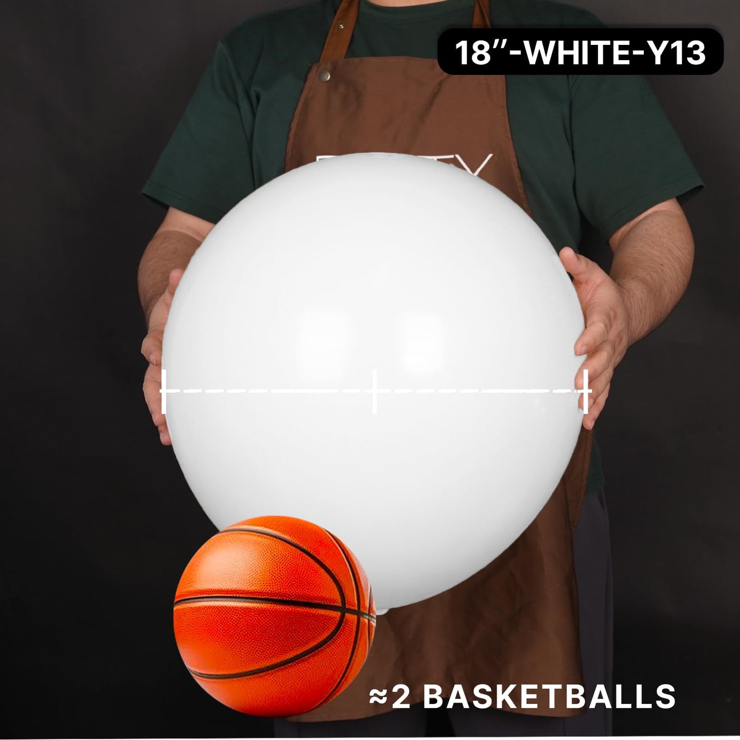 White-Y13 Balloons 20pcs (18 inch)