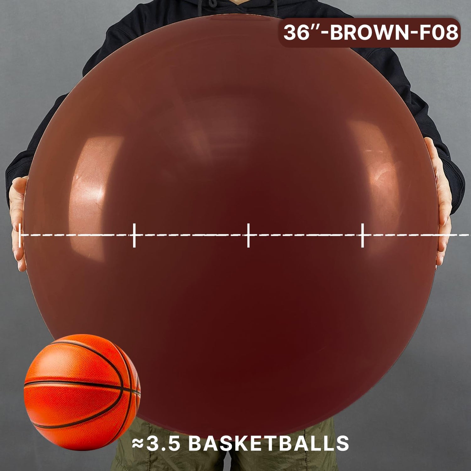Brown-F08 Balloons 4pcs (36 inch)