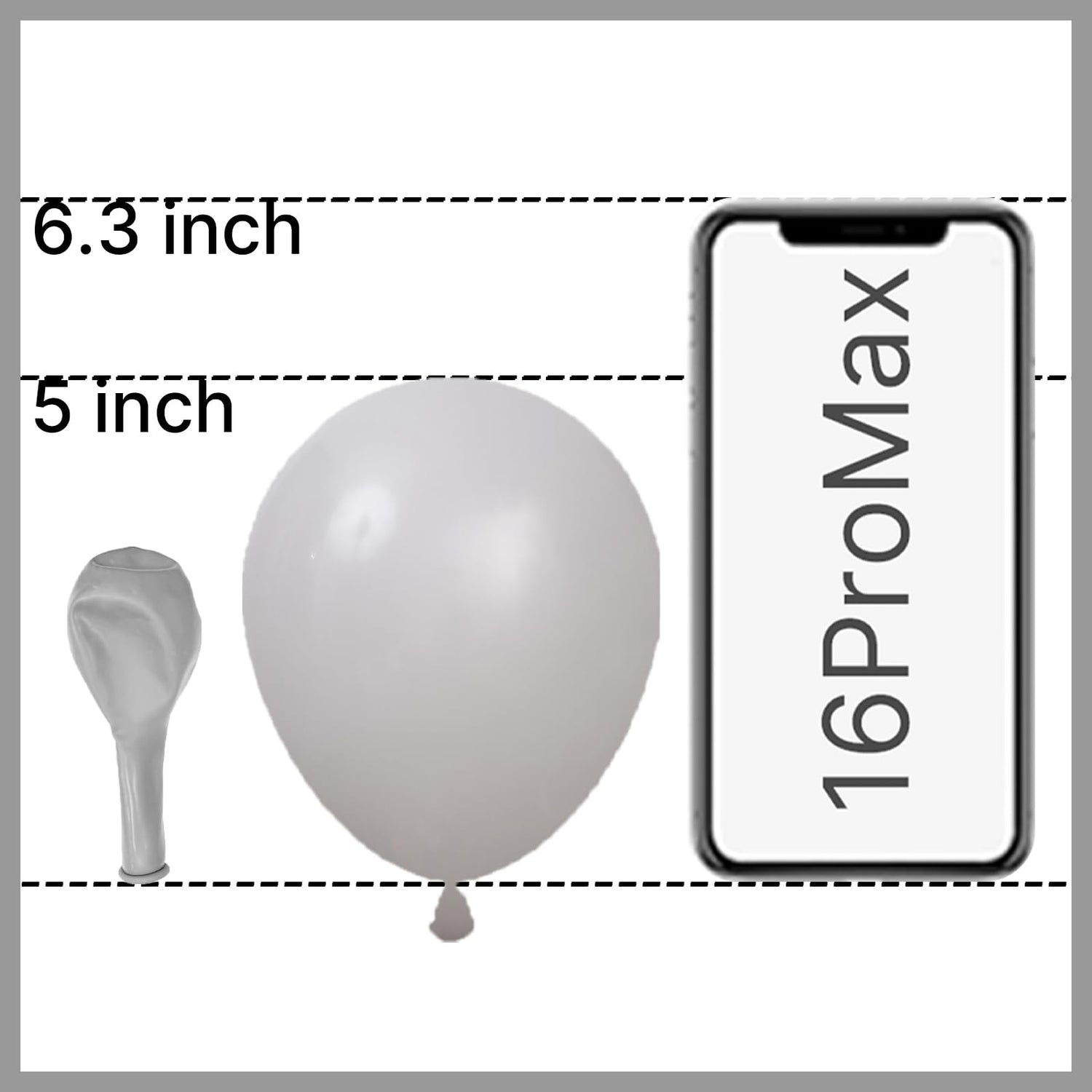 Gray-Y71 Balloons 50pcs (5 inch)